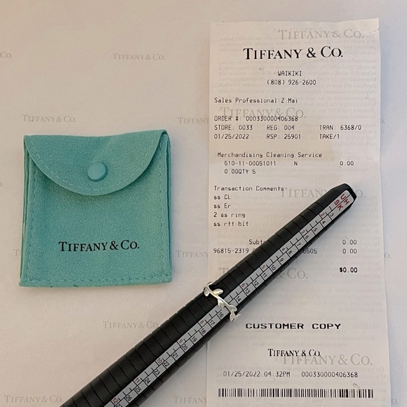 Tiffany & Co. Paloma Picasso Olive Leaf Vine Band Ring Silver Sz. 7 W/ Pouch 🎁 - Picture 7 of 7